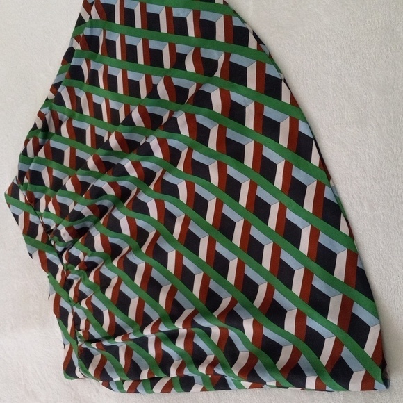 J. Crew Ratti Retro Silk Geometric Skirt in Simpatico Diamond Lattice NWT - Picture 9 of 16